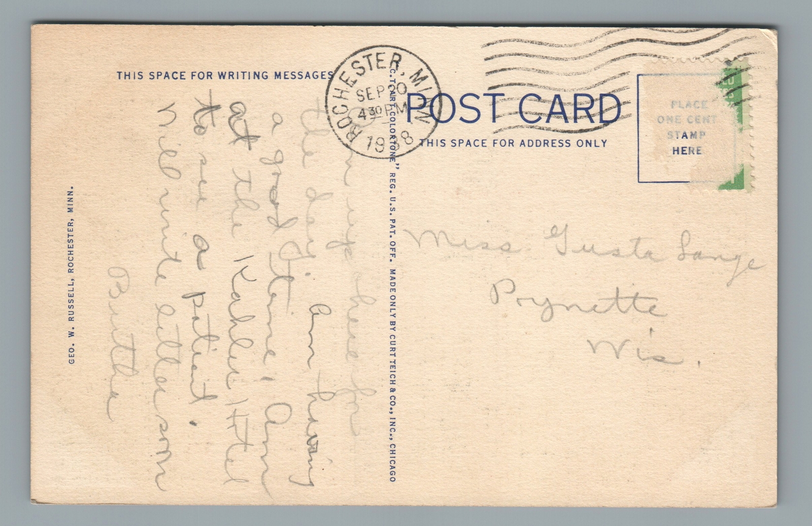 Country Home Rochester MN Vintage Postcard eBay