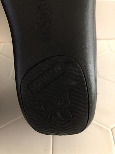Women Alegria KEL-466 Black Floral Pattern Leather Slip-on Loafers Size 40 Clogs - Picture 18 of 21
