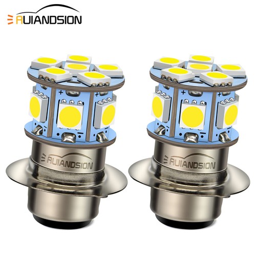 H6M P15D 5050 12 LED 6V/12V Motorbike Motorcycle Headlight Bulb Front Lamp White - Picture 8 of 8