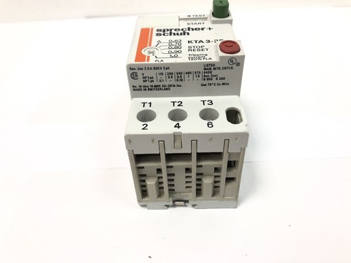 Sprecher + Schuh KTA 3-25 0.63Amp-1Amp Motor Circuit Breaker 0.63-1A DIN Rail - Picture 2 of 5