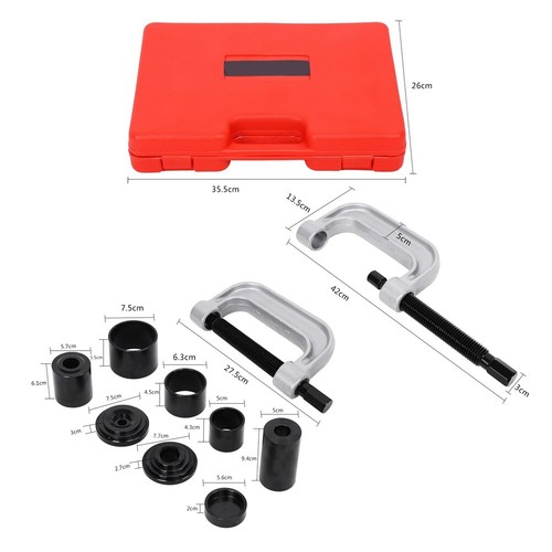 10pc Ball Joint Press Service Kit Remover Separator Adaptor Garage Tool - Picture 10 of 12