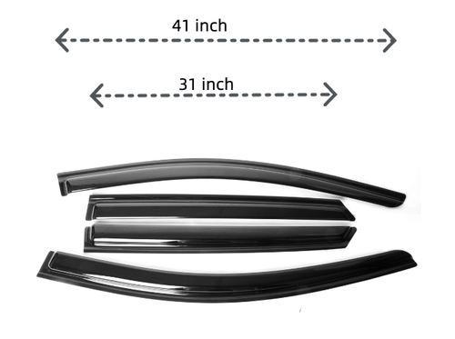 Side Window Vent Visor Sun Rain Deflector Guard 4-Pieces for Ford Edge 2015-2024 - Picture 2 of 7