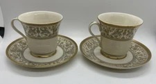 Set of 2 - GORHAM - Lorenzo de Medici - Footed Cup & Saucer Set - Great!