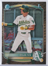 2025 BOWMAN CHROME DYLAN FIEN 1ST REPTILIAN REFRACTOR #BCP-47 ATHLETICS