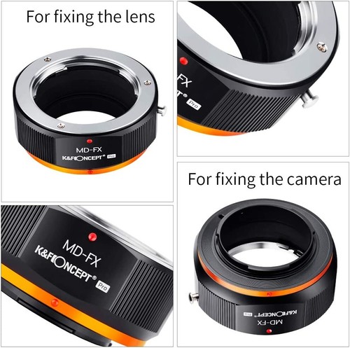 K&F Concept Manual Lens Adapter for Minolta MD MC Lens to Fujifilm Fuji X Camera - Picture 8 of 8