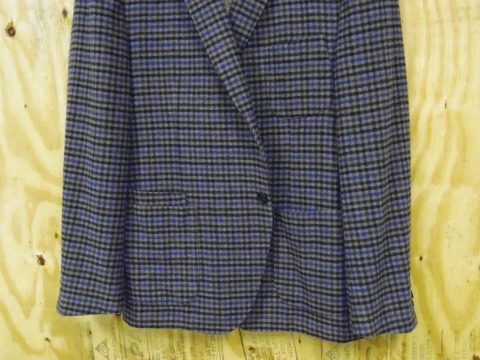 Blazer para hombre JKT New York Bond mezcla de lana 4 bolsillos 46R cuadros a cuadros Foto 2 de 4