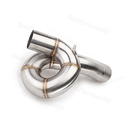 For Kawasaki Ninja ZX6R ZX636 2009-2023 Mid Exhaust Link Pipe 51mm Muffler Tips - Picture 2 of 6