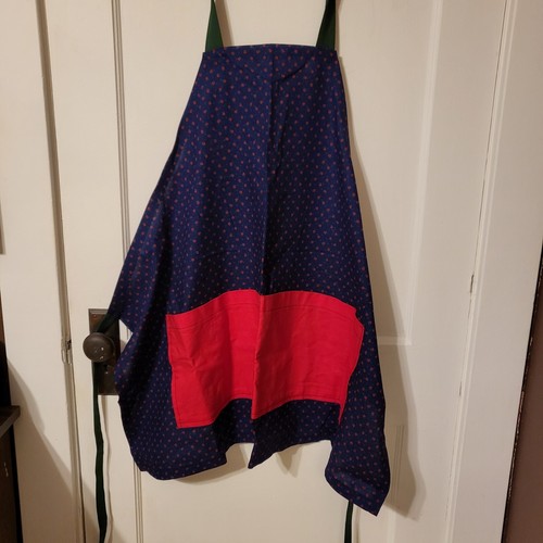 Handmade Over the Head Apron Smock Kitchen Cooking Craft Work Mid Length - Picture 8 of 12