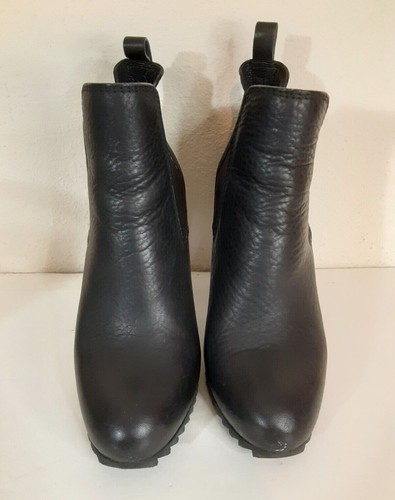 PEDRO GARCIA Justine Ankle Boots Heels EU 38 Chelsea Black Leather US 7.5 - Picture 2 of 13