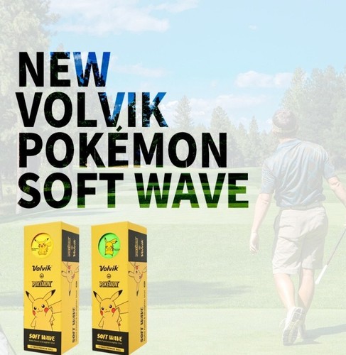 Volvik Pikachu Vivid Soft Wave Golf Ball 3 Pieces 2 Types x 3p + Ball Marker Set - Picture 11 of 14