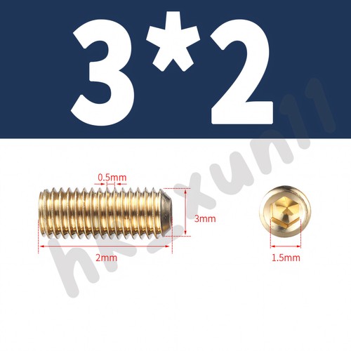 M2 M2.5 M3 M4 M5 - M12 SOCKET CUP POINT GRUB SCREWS HEX ALLEN SET SCREWS BRASS - Picture 22 of 85