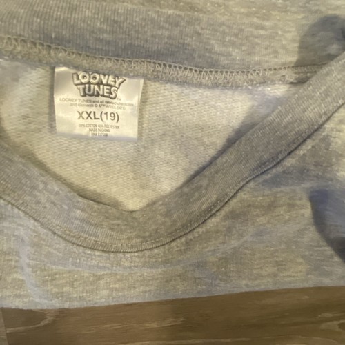 Looney Tunes Bugs/Daffy/Tweety Cartoon Gray Sweatshirt Sweater Size XXL (19) - Picture 7 of 9