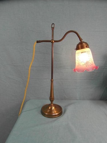 Pultlampe Tischlampe Jugendstil Berlin Messing Verstellbar Verziert Edel o6a1 - Bild 12 von 12