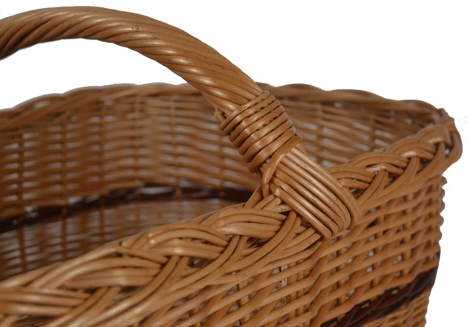 Einkaufskorb #STARK&GROß# Weidenkorb WIKLER Autokorb Weide Stoff Einlage Korb  - Bild 2 von 4