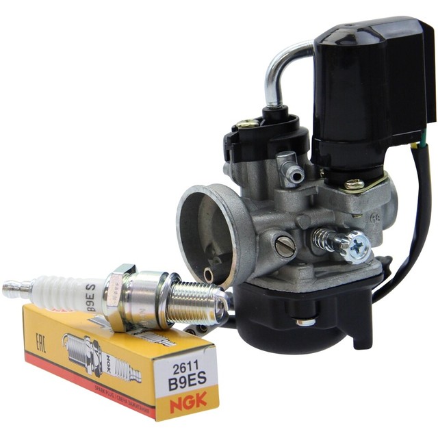 Piaggio Sfera NSL carburetor 17.5 E-Choke + RMS air filter + NGK spark plug B9ES- Piaggio Sfera NSL carburetor 17.5 E-Choke + RMS air filter + NGK spark plug B9ES-