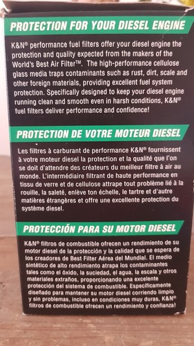 PF-3000 K&N Fuel Filter fit CHEVROLET GMC HUMMER 6.6L V8 DSL - Picture 4 of 4