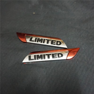 Chrome Red LIMITED Logo Car Emblem Badge Sticker Decal Brand new
