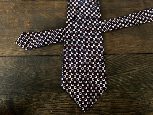 Polo Ralph Lauren Herren-Krawatte geometrisch 100 % Seide 90er Jahre handgefertigt USA - Bild 2 von 5