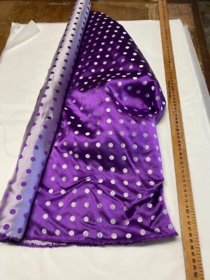 Tissu soie cravate pois mauve - Photo 1/2