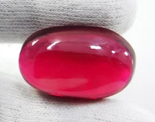 Natural 100 Ct Mozambique Red Ruby Oval (Cabochon) Certified Gemstone