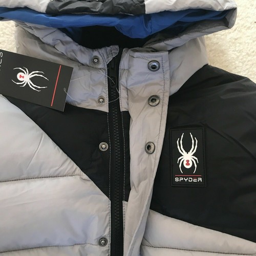 Spyder Boys' Nexus Puffer Kids Full Zip Hooded Jacket - Picture 10 of 23