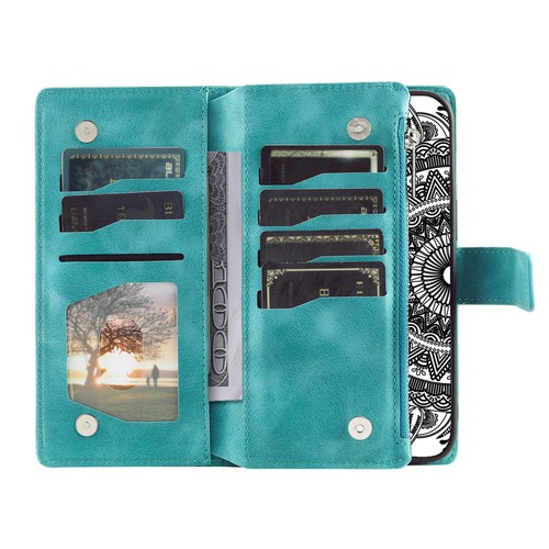 Fr Samsung S25 Ultra S24 A15 Crossbody Shoulder Leather Wallet Stand Zipper Case - Picture 15 of 35