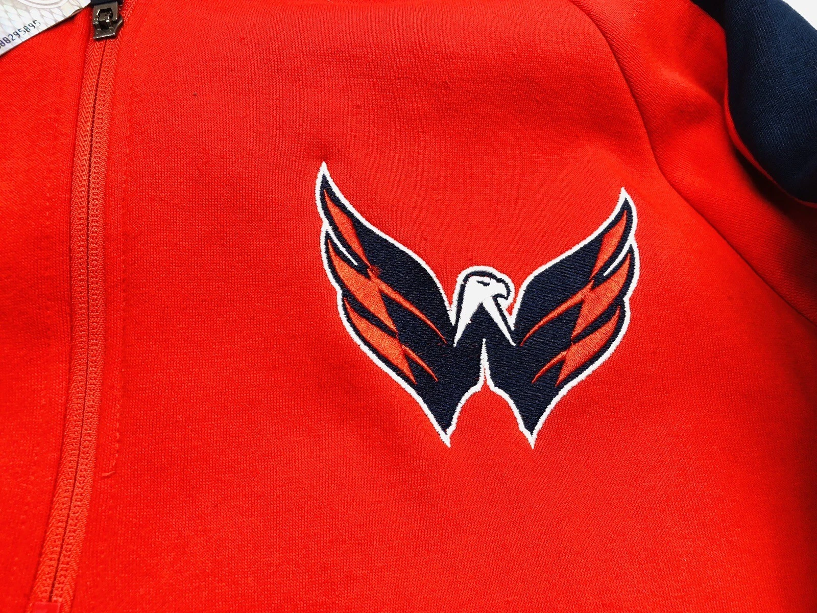 VETEMENTS Felpa con cappuccio Washington Capitals 1 4 cerniera uomo XL NHL abbigliamento con licenza hockey