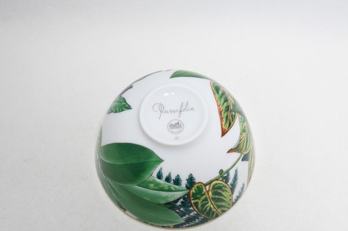 Hermes Passifolia bowl PM 9.5 cm green porcelain leaf flower plate 210 ml - Picture 9 of 10