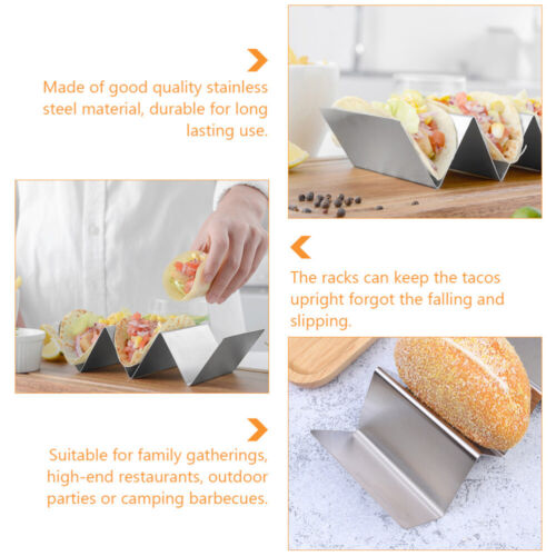 2Pcs Taco Holder Mexican Food Wave Shape Hard Rack Stand Kitchen Cooking Tool - Picture 11 of 15