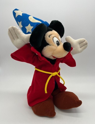 Disneyland Disney World Fantasia Mickey Mouse Plush Wizard 14” Vintage 1980’s - Picture 1 of 11