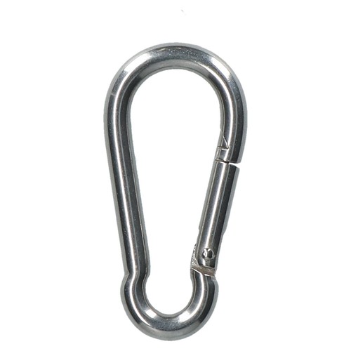Karabiner Karabiner Haken Druckknopf Fessel 6 mm Marine Qualität 316 Edelstahl - Bild 2 von 3