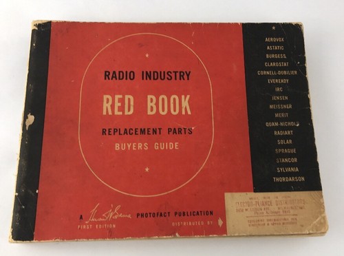 RARE 1948 First Edition Radio Industry Red Book Photofact Publication - Picture 1 of 7