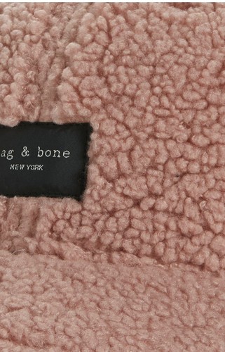 Berretto da baseball in pile Rag & Bone Addison (O/S) nuovo con etichette - rosa - Foto 3 di 3
