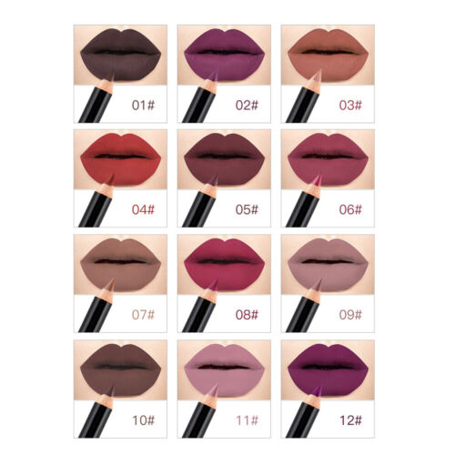 12 Stück Wasserfester Lippenstift In Mattierter Farbe Mit Langanhaltendem > - Picture 12 of 18