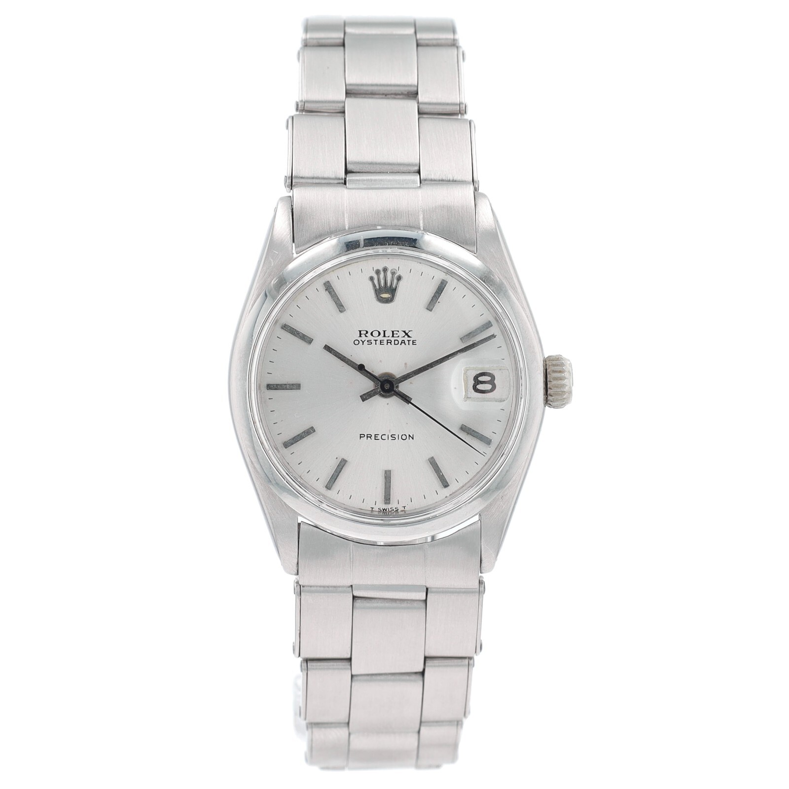Rolex Oyster Date Womens Mid-Size Silver
