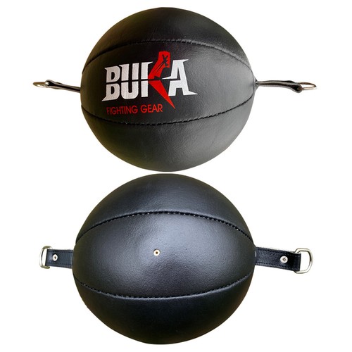 BUKA ®Leather Double End Bag Boxing Floor to Ceiling Speed Ball Punching Bag MMA - Picture 10 of 15