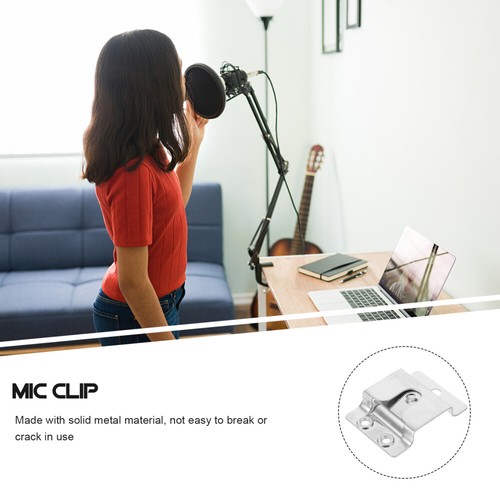 5 Pcs Mic Stand Clip Interview Holder Microphone Radio - Zdjęcie 2 z 12