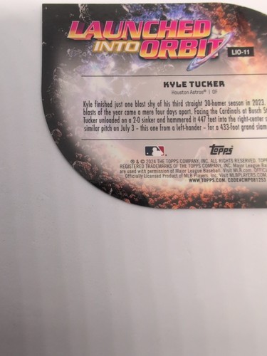 2024 Topps Cosmic Chrome - Launched Into Orbit #LIO-11 Kyle Tucker - Picture 10 of 10