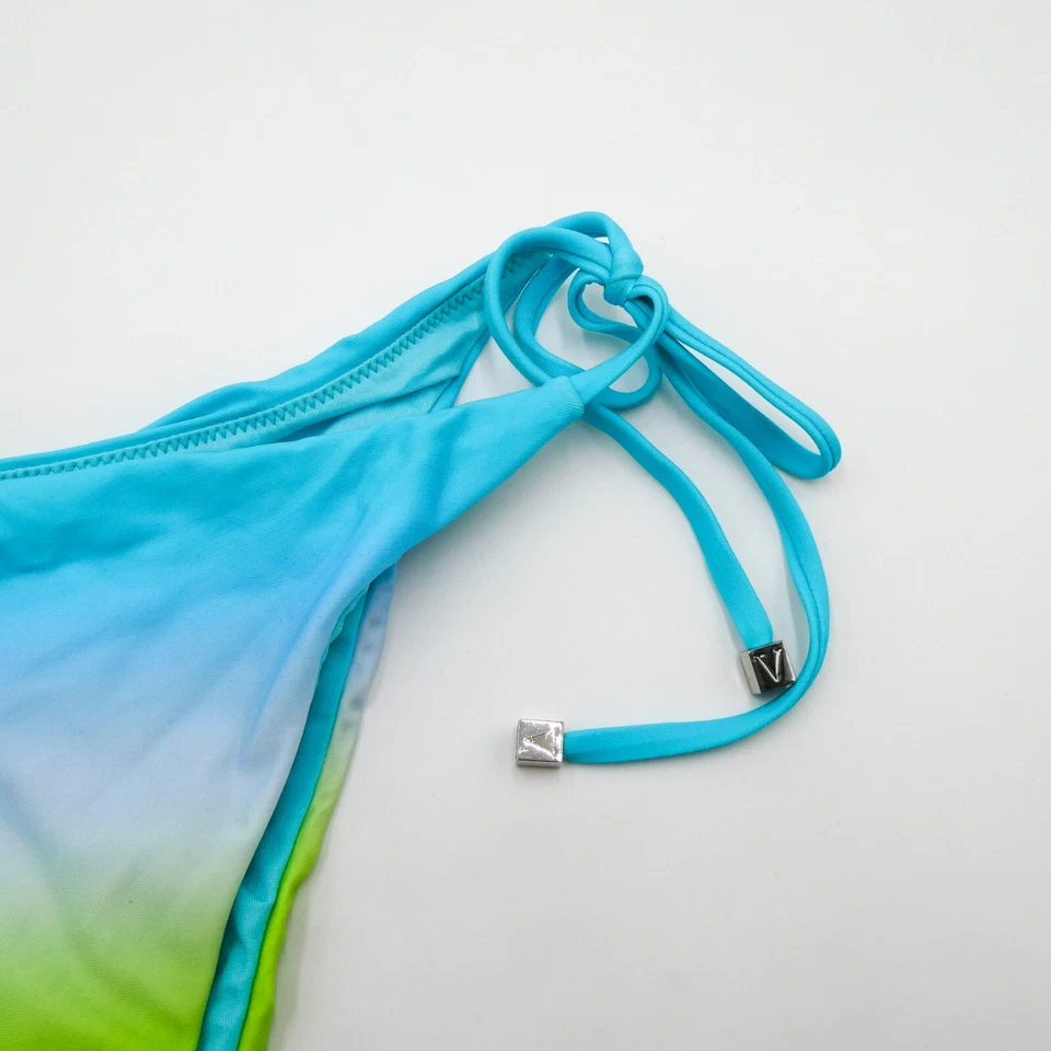 Parte inferior de bikini Victorias Secret corbata lateral grande azul verde brasileño VS natación nueva Foto 3 de 4