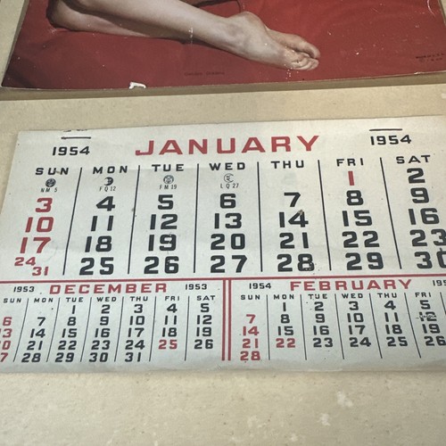 Vintage Pinup Kalender Marilyn Monroe Art Model 1954 - Bild 2 von 5
