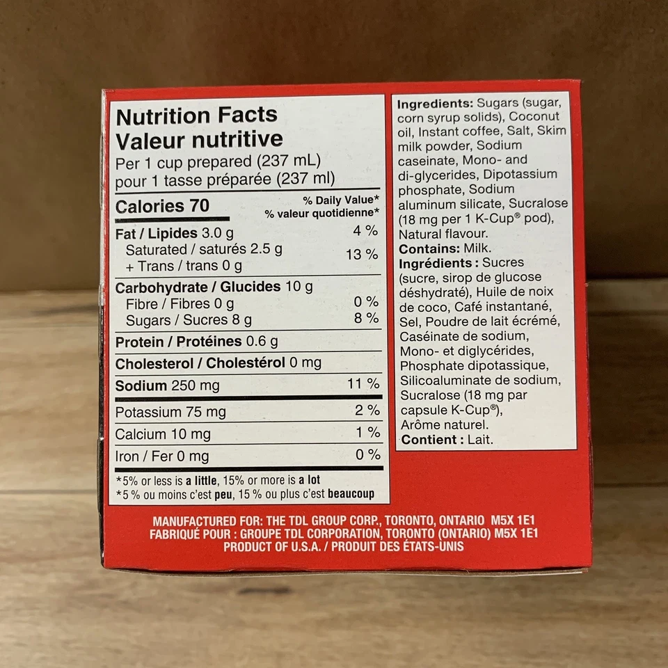 Tim Hortons французская ваниль капучино Keurig 10 K чашки импортированы из Канады капсулы - Изображение 4 из 4