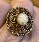 Vintage Floating Opal Ring Gold Tone Over Sterling Sz. 7