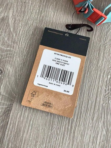 The North Face Adjustable Class V Visor Orange Tropical Paintbrush Print NEW - Picture 3 of 5