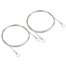 2Pcs 1.5mmx1m Steel Security Cable 6mm ID Eyelets Ended Safety Wire Rope