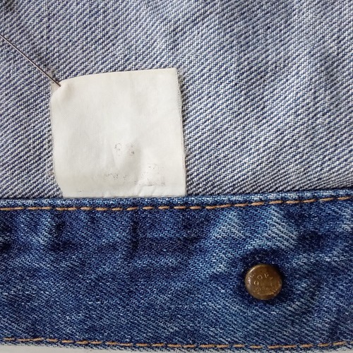 EDWIN vintage mens size 38 vest blue denim trucker gilet country western retro - Picture 8 of 8