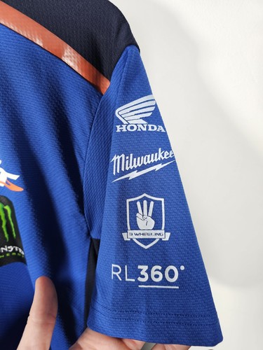 Polo Isla de Man TT Para Hombre Grande Azul Monster Energy Honda RST Motocicleta - Imagen 5 de 12