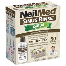 Sinus Rinse Kit with Xylitol, 50 Count (Pack of 1)