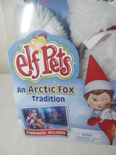 Peluche 7" cucciolo di volpe artica con libro di fiabe NUOVO elfo sullo scaffale, elfo animali domestici - Foto 3 di 10