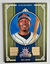 Matt Lawton 2005 Donruss Diamond Kings Silver Materials DUAL BAT Indians #d /100