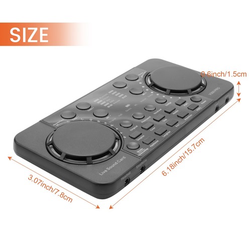 Carte Son V300 Pro 10 Effets Sonores Réduction Du Bruit Bluetooth Mélangeur9003 - Afbeelding 8 van 8